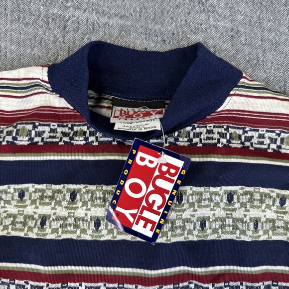 VTG 90s Bugle Boy Brand Fair Isle Pullover Sweatshirt Sweater Boys Small NWT - Picture 3 of 6